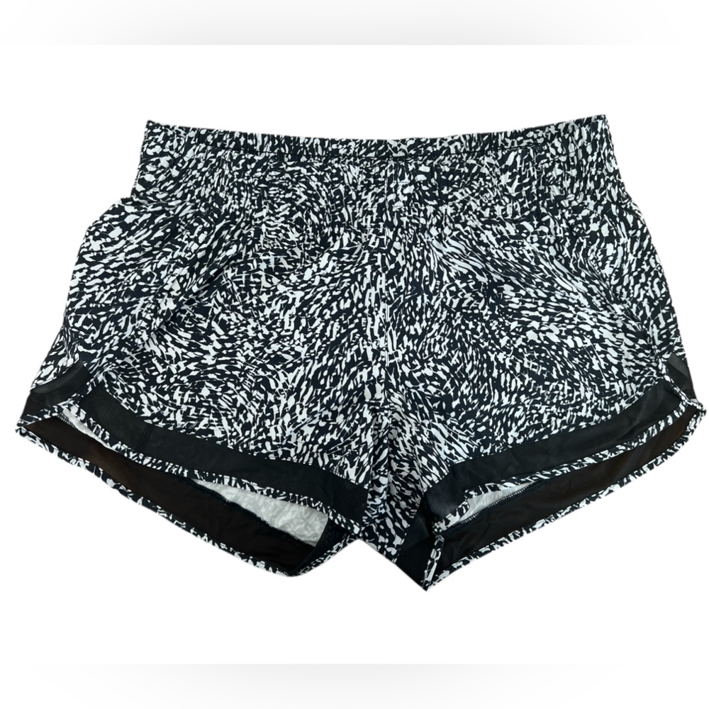 Athleta Printed Mesh Racer Run Shorts 4” Medium